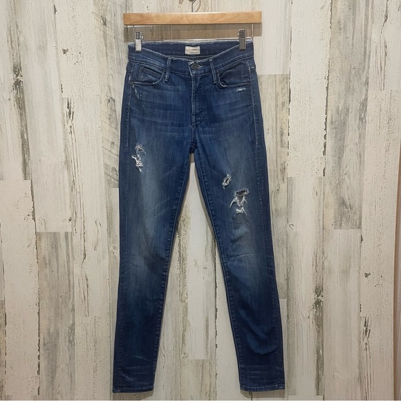 Mother The Double Fray Charmer Skinny Jeans- Take The Edge Off size 24 - Picture 1 of 8